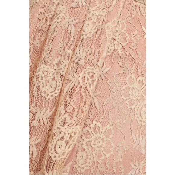 Lulu’s NWT Stolen Moments Dusty Pink Blush Lace Plus Size Maxi Dress 1X Hoco - Picture 3 of 16